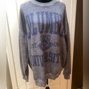 Gray Crewneck with Columbia University Print